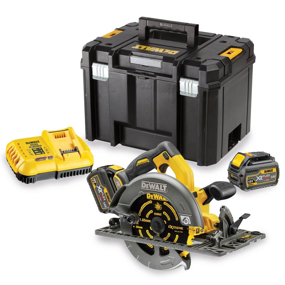 DeWalt DCS576T2 54v XR 2 x 6.0Ah锂离子柔性伏特圆锯套件