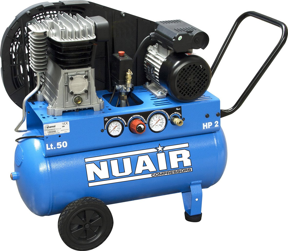 Nuair 50升专业皮带驱动器空气压缩机-9 CFM 2 HP