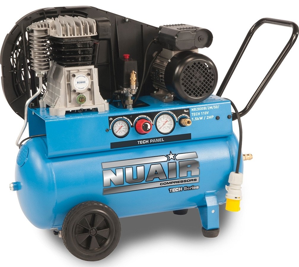 Nuair S-28DA4C4FPS060 50升皮带传动科技系列NB2800B - 2 Hp 10条110 v