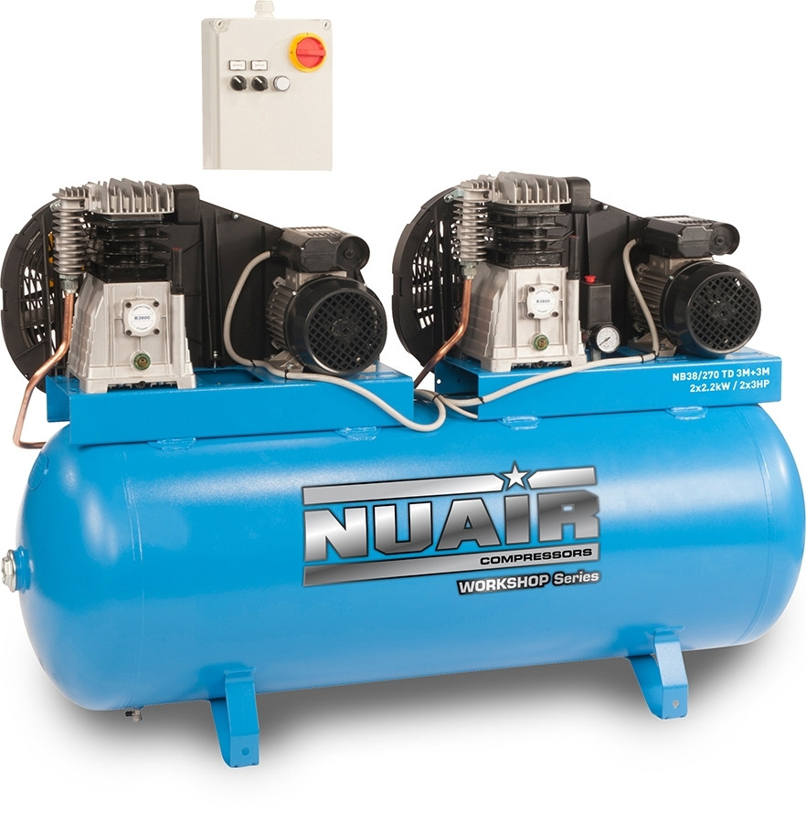 Nuair S-36NW505FPS038 270升带传动串联NB38C TD -3 +3Hp 10 Bar 230v