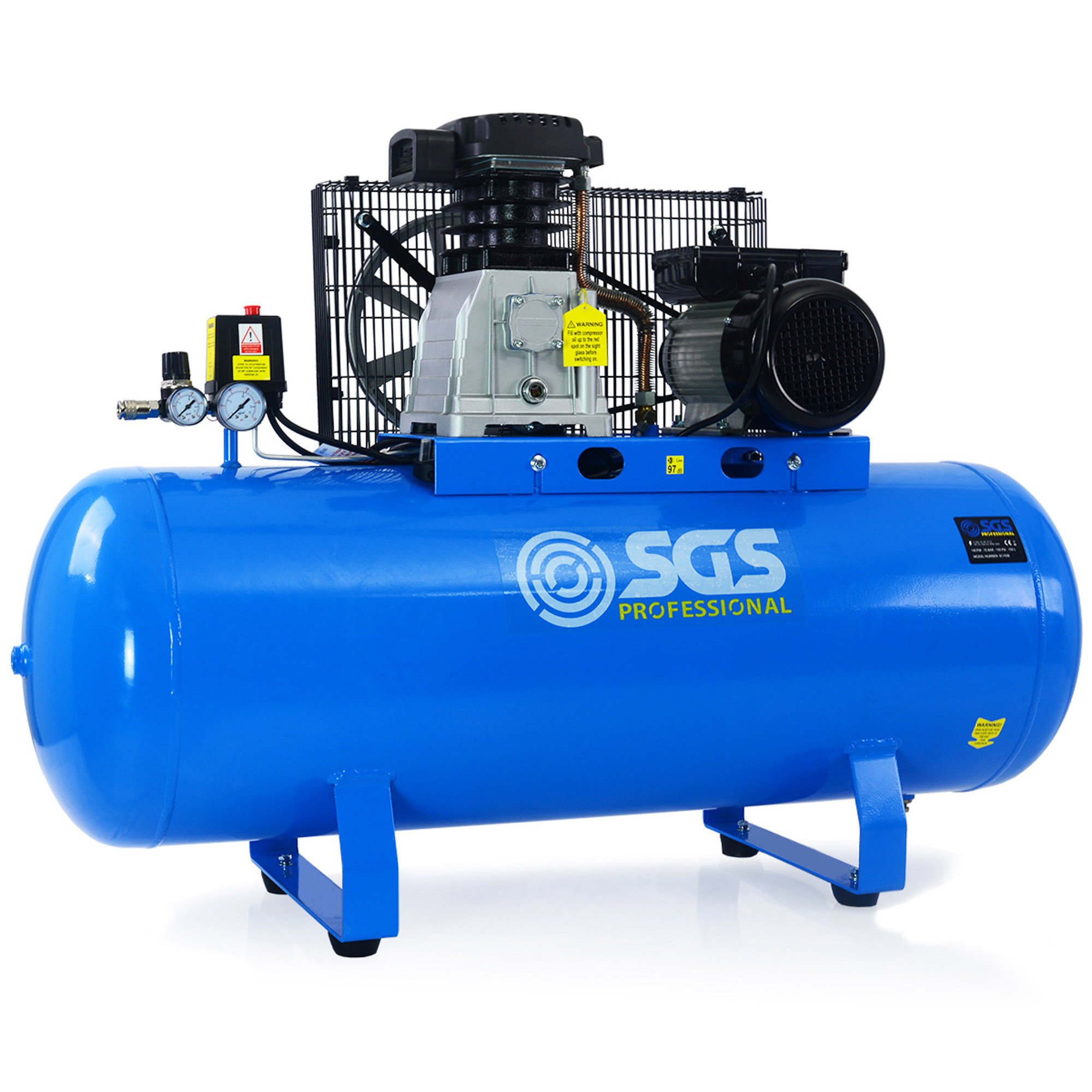 SGS 150升空气压缩机- 14 cfm 3 hp 150 l |免费油