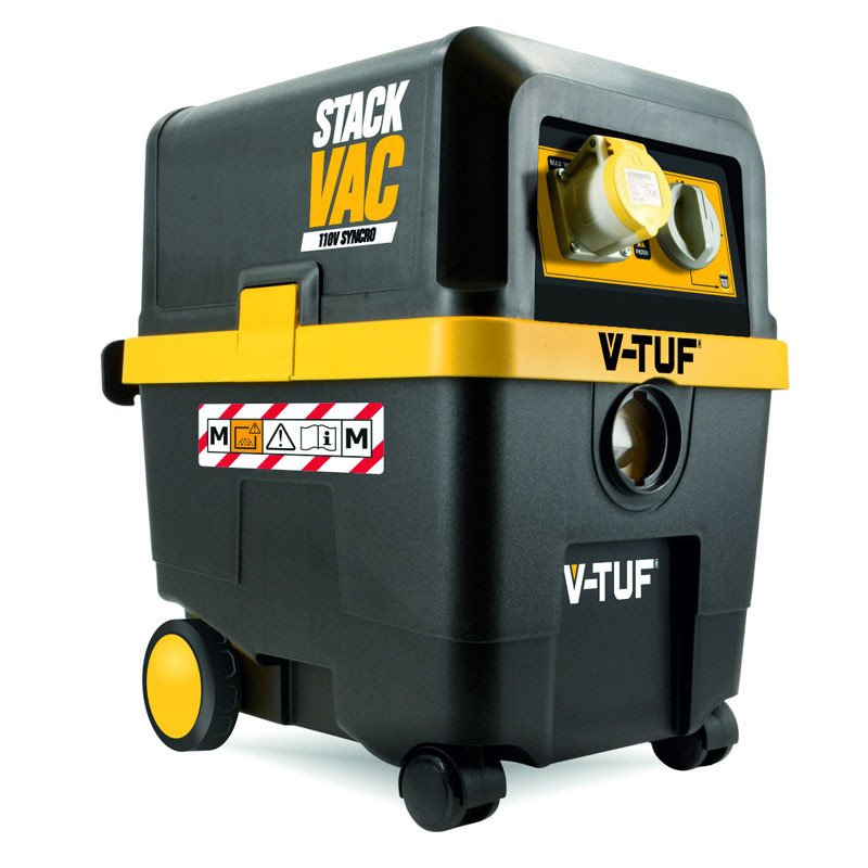 V-TUF Stackvac 110伏30L湿与干M类合并粉尘提取器与辅助储物界面